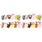  24 Pcs Cloth Finger Puppet Toddler Stuffed Dogs for -resistant Dolls Plush Toys