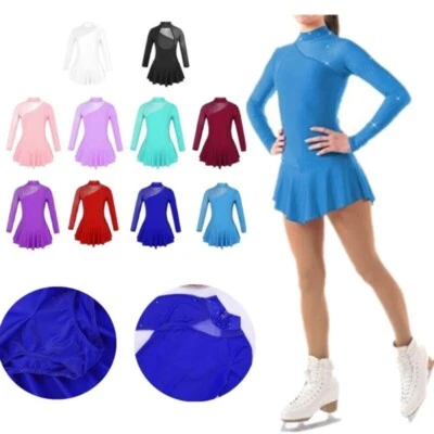 FREEBILY DE ranrann Kinder Ballettkleid Eiskunstlauf-Kleid Swing Schaukel Tutu Tanzkleid