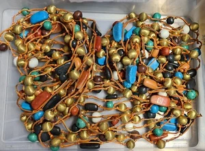 Bundle of 11 ethnic/tribal/hippy necklaces, approx 50cm length - Picture 1 of 4