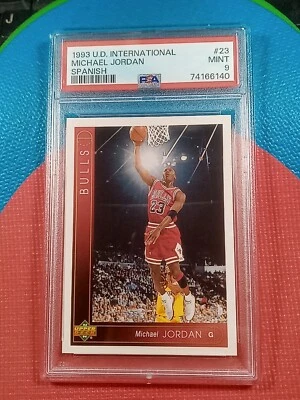 1993-94 Upper Deck International Michael Jordan Spanish #23 PSA 9 Bulls🔥⚾ - Image 1 of 4