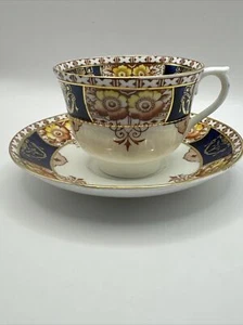 Colclough Rust & Yellow flowers genuine Bone china Cup & saucer Z8 - Picture 1 of 8
