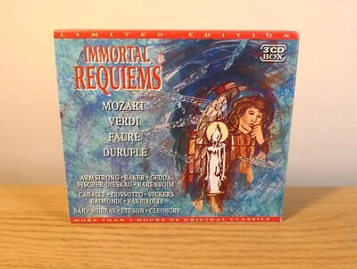 Immortal Requiems Mozart Verdi Faure Durufle EMI 3 CD Box Set - Image 1 of 4