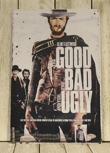 The Good Bad and Ugly Blechschild Filmposter Vintage Style Clint Eastwood - Bild 1 von 4