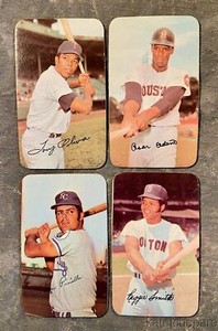 1971 TOPPS SUPER BASEBALL CARDS (4) TONY OLIVA CESAR CEDENO REG SMITH PINIELLA
