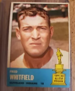 1963 Topps #211 Fred Whitfield Cleveland Indians - Imagen 1 de 2