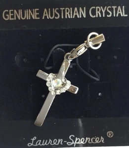 Cell Phone Charm - Cross Austrian Crystal Bling Case Accessories FAST US Seller - Picture 1 of 5
