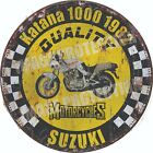 Suzuki Motorcycle 12" Round Circular metal tin sign , Wall Plaque , Garage Art