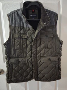 Herren Cremieux Weste Gr. Large grau Obermaterial/olivgrün Puffer - Bild 1 von 5