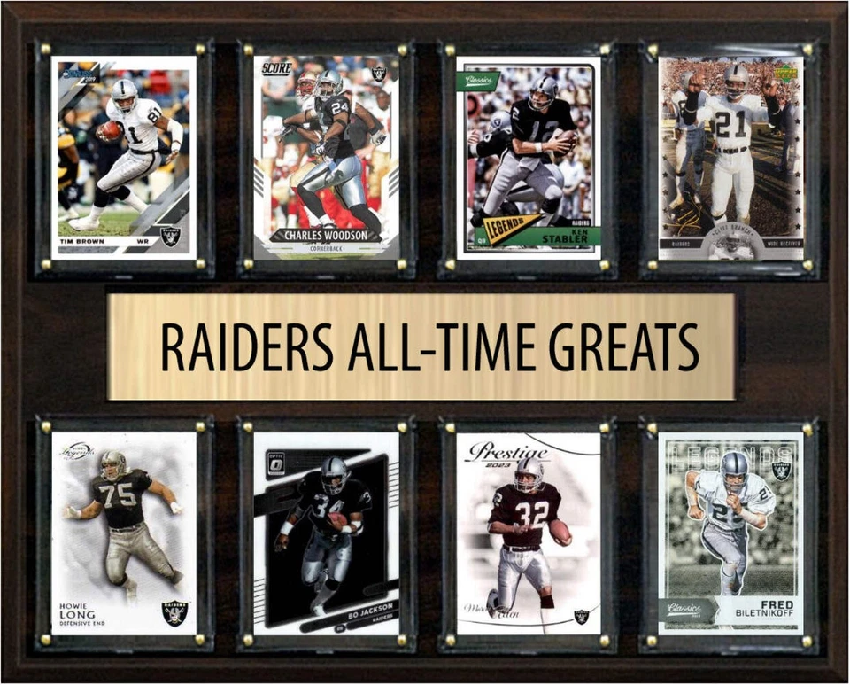 Placa 8 cartas de Las Vegas Raiders (Oakland) All Time Greats Legends Bo Jackson St Foto 1 de 4