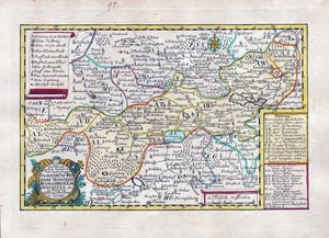 Turingia Weissensee Bad Tennstedt Bad Langensalza Gotha tarjeta escritor 1750 - Imagen 1 de 1