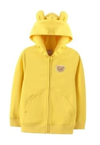 Youth Soft Hoodies Kids Full-Zip Hooded Sweatshirt Back to School Large Yellow - Picture 1 of 8