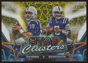 Peyton Manning Richardson 2024 Cosmic Chrome Star Clusters Gold Refractor SP /50 - Picture 1 of 3