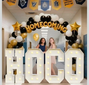 HOCO Lettere per Decorazioni Ritorno a Casa, 4FT HOCO Illumina Lettere per Festa NUOVO - Foto 1 di 2
