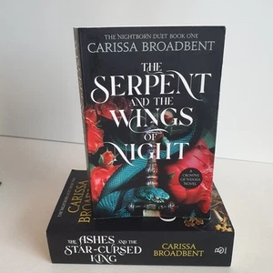 2x Book Lot Nightborn Duet Carissa Broadbent The Serpent Wings Night Ashes Star - Picture 1 of 20