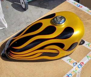 Harley Flamed Gas Tank Sportster Chopper  Custom - Picture 1 of 7