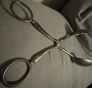 Vintage Leonard Silver Co Silverplate Italy 10.5" SALAD TONGS Fork Spoon - Picture 1 of 8