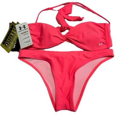 UNDER ARMOUR NATACIÓN MUJER 2 PIEZAS BIKINI PARTE SUPERIOR E INFERIOR Rosa Mediano ¡NUEVO CON ETIQUETAS! Foto 1 de 4