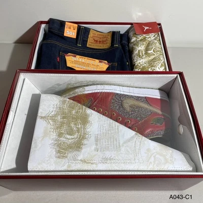 Talla 12.5 - Jordan 1 Levi's 23/501 Denim Pack ¡NUEVO! ¡SÚPER RARO! 332085-435 Foto 1 de 4