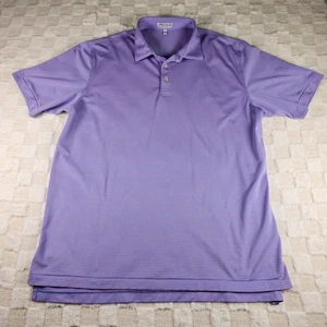 Peter Millar Summer Comfort Mens XL Purple Pink Striped Golf Polo Shirt - Picture 1 of 9