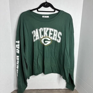 '47 Shirt, Women's Size XL, Green Bay Packers Long Sleeve Cropped Shirt Top NEW - Picture 1 of 7