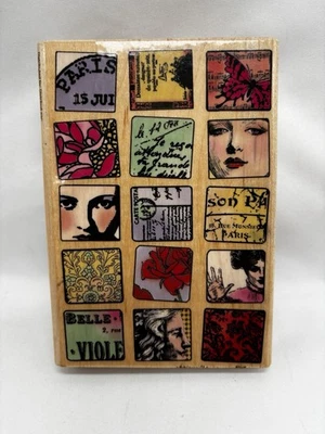 Paris Moments Rubber Stamp by Hampton Art 15 Square Artistic Stamp - Image 1 of 4