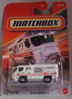 KKar Matchbox - 2025 Basic - #03/125 * - Blaze Buster II - White - Image 1 of 4