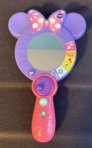 VTech Disney Minnie Mouse Learning Mirror Toy Pink Purple Lights Sounds Tested - Picture 1 of 5