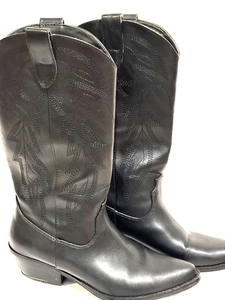 Botas vaqueras negras Madden Girl Redford talla 8 festival concierto boho chic - Imagen 1 de 12