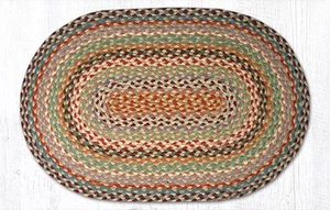 Alfombra trenzada ovalada Earth Rugs C-328 Multi 1 20" x 30" - Imagen 1 de 1