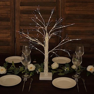 Abedul artificial iluminado por hadas LED a batería 2 pies BLANCO fiesta eventos Foto 1 de 4