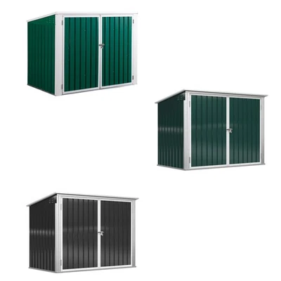 Dustbin Box Equipment Box Rubbish Box Storer for 2 Dustbins Lockable Steel - Image 1 of 3