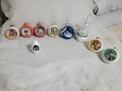9 VNTG Diorama Christmas Ornaments Various Scenes Castle/Blu Ornaments R Musical - Image 1 of 4