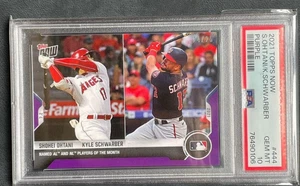 2021 Topps NOW Shohei Ohtani PSA10 Card 444 PURPLE SCHWARZBER 14/25 - Bild 1 von 3