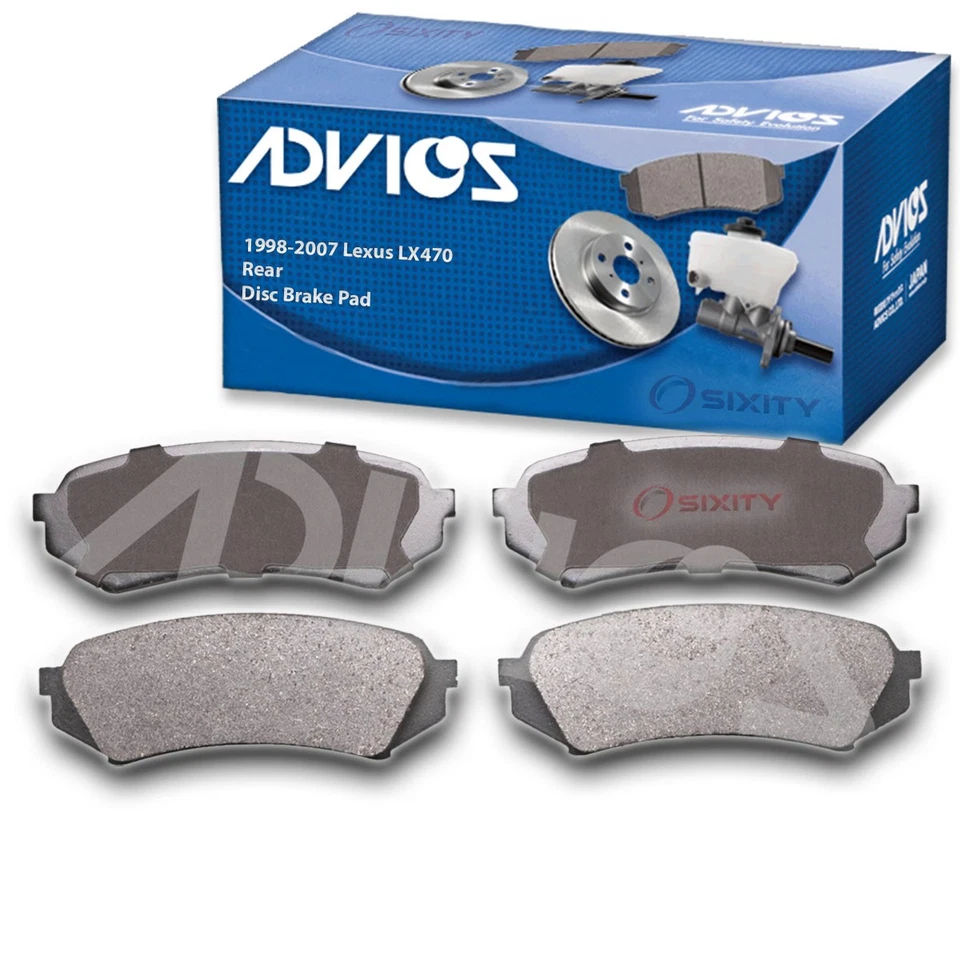 Conjunto de pastilhas de freio a disco traseiras ADVICS para 1998-2007 Lexus LX470 - Pneu de freio iw - Imagem 1 de 4