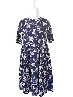 'S MAX MARA   🌟 Printed Stretch COTTON Dress   12Usa_ 14Uk_ 42De_ 46It_ 44Fr - Изображение 1 из 4
