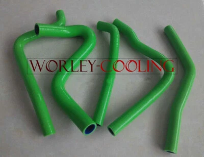CA-Silicone Radiator Hose FOR Kawasaki KX250 KX 250 1990 1991 1992 1993 GREEN Foto 1 de 3