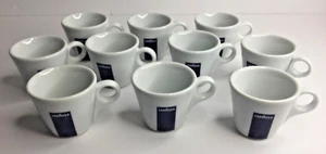 Lavazza 2 oz Espresso Coffee Cups Italy Lot of 10 New Heavy White Porcelain - Picture 1 of 7