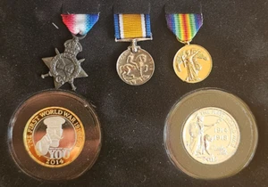 2014 FIRST WORLD WAR CENTENARY SILVER COIN & MINIATURE MEDAL COLLECTION (#7644) - Picture 1 of 5