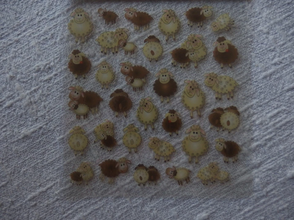 Design Sticker - Schafe in braun und beige - mäh - Bild 1 von 1