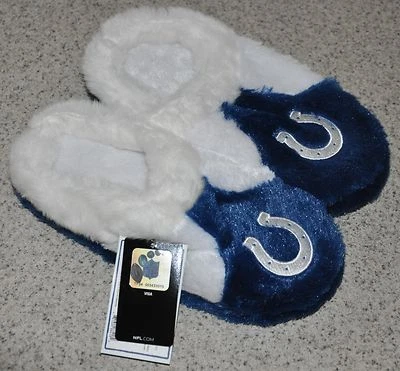 Zapatillas de felpa Indianapolis Colts con logotipo para niños GRATIS EE. UU. ENVÍO - NUEVO Foto 1 de 3