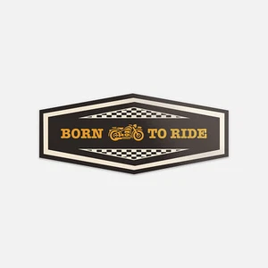 Adesivo decalcomania vinile distintivo bandiera finitura Born To Ride - Foto 1 di 1