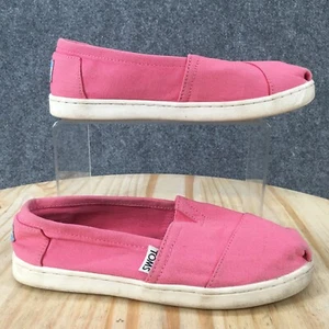 Toms Zapatos Jóvenes Niños 3 Alpargata Zapatos Planos sin Cordones 10009919 Rosa Lona - Imagen 1 de 10
