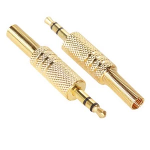 Golden 3 Pole 6.5mm Male Repair headphone Jack Plug Metal Audio Soldering Spring - Picture 1 of 5