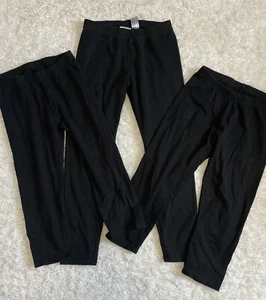 Lot Of 3 Pairs Of Jack & Cat Girls Leggings 2 Cropped 1 Fleece Sz XL Black - Picture 1 of 6