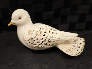 LENOX JEWELS OF LIGHT PORCELAIN DOVE DECOR - Picture 1 of 12