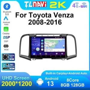 Radio de coche reproductor de video multimedia navegación GPS estéreo para Toyota Venza 08-2016 - Imagen 1 de 48