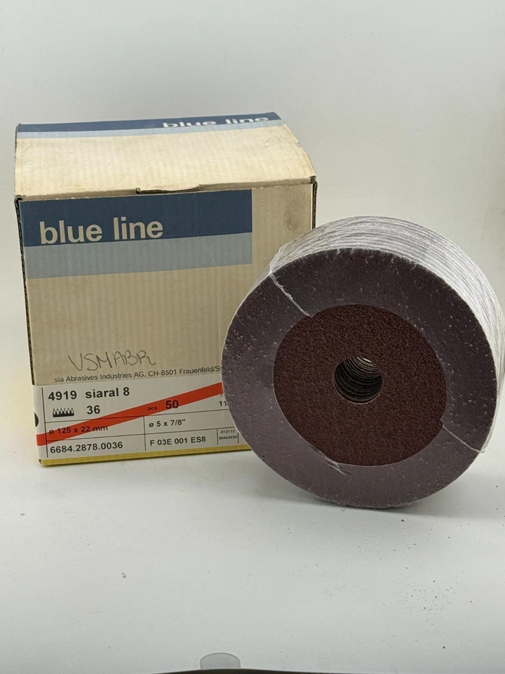 5" x 7/8" Resin Fiber Disc 36 Grit Box of 50 - Image 1 of 1