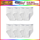 Fruit of the Loom Men's White Briefs Underwear, 6 Pack, Sizes S-3XL NEW