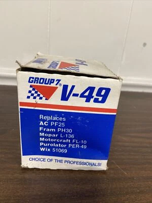 Масляный фильтр группы 7 V-49 подходит для Buick Chevrolet Oldsmobile GMC коробка для чтения фильтр новый из старых запасов - Изображение 1 из 4