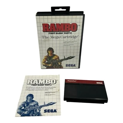 Rambo: First Blood Part II (Sega Master System, 1986) Complete w/ Manual Tested - Image 1 of 4